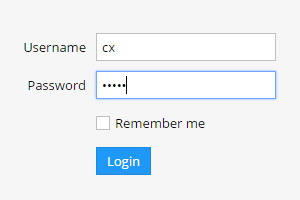 Cx Login Form